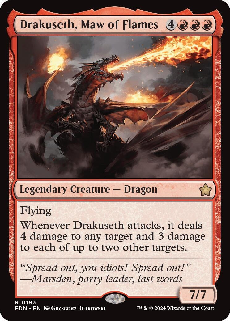 Image for Drakuseth, Maw of Flames (193) [Foundations] - Magic: The Gathering