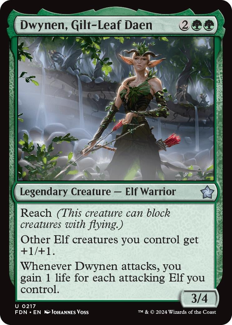 Image for Dwynen, Gilt-Leaf Daen (217) [Foundations] - Magic: The Gathering