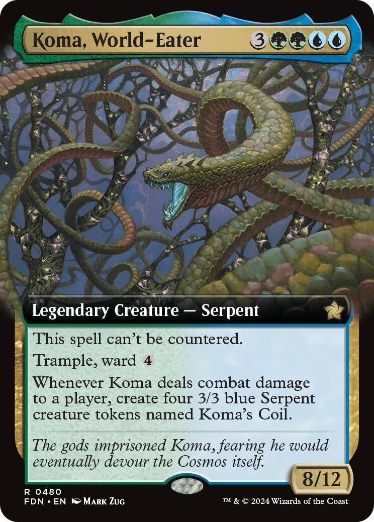 Image for Koma, World-Eater (Extended Art) (480) [Foundations] - Magic: The Gathering