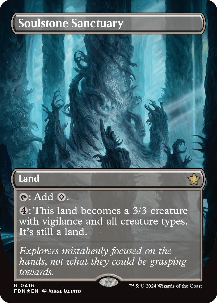 Image for Soulstone Sanctuary (Borderless) (Mana Foil) (416) [Foundations] - Magic: The Gathering