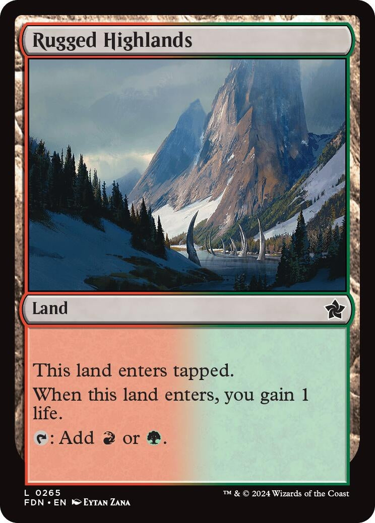 Image for Rugged Highlands (265) [Foundations] - Magic: The Gathering
