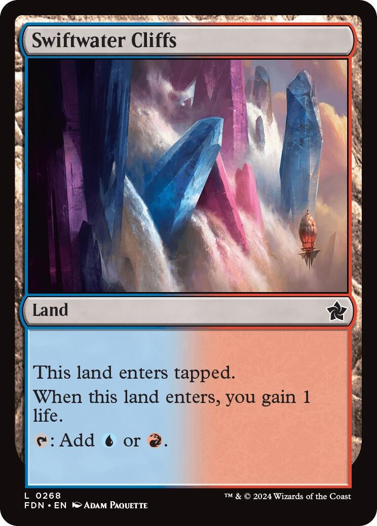 Image for Swiftwater Cliffs (268) [Foundations] - Magic: The Gathering