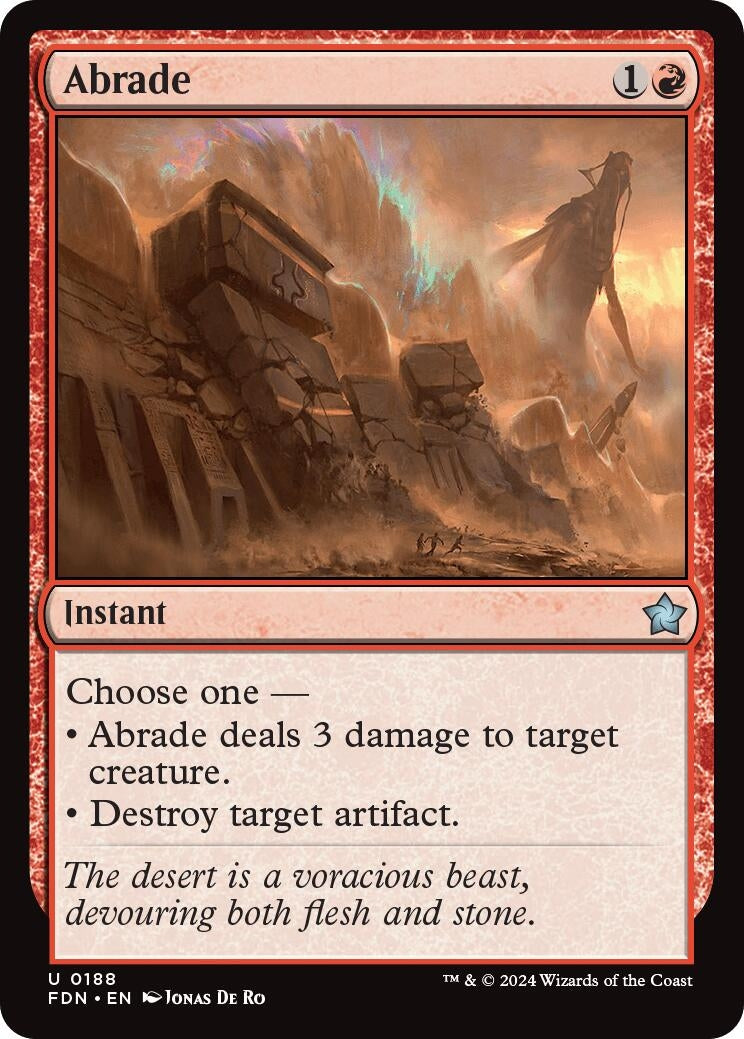 Image for Abrade (188) [Foundations] - Magic: The Gathering