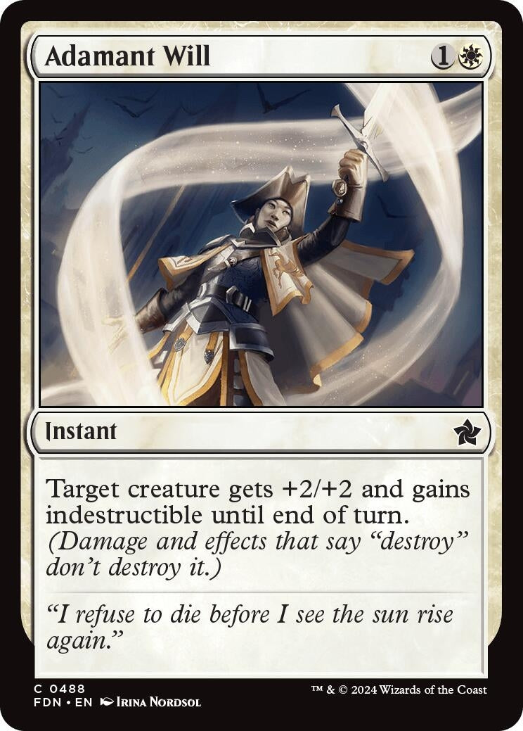 Image for Adamant Will (488) [Foundations] - Magic: The Gathering