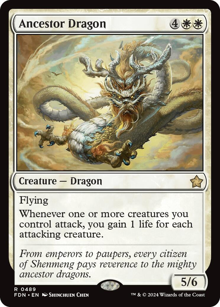 Image for Ancestor Dragon (489) [Foundations] - Magic: The Gathering