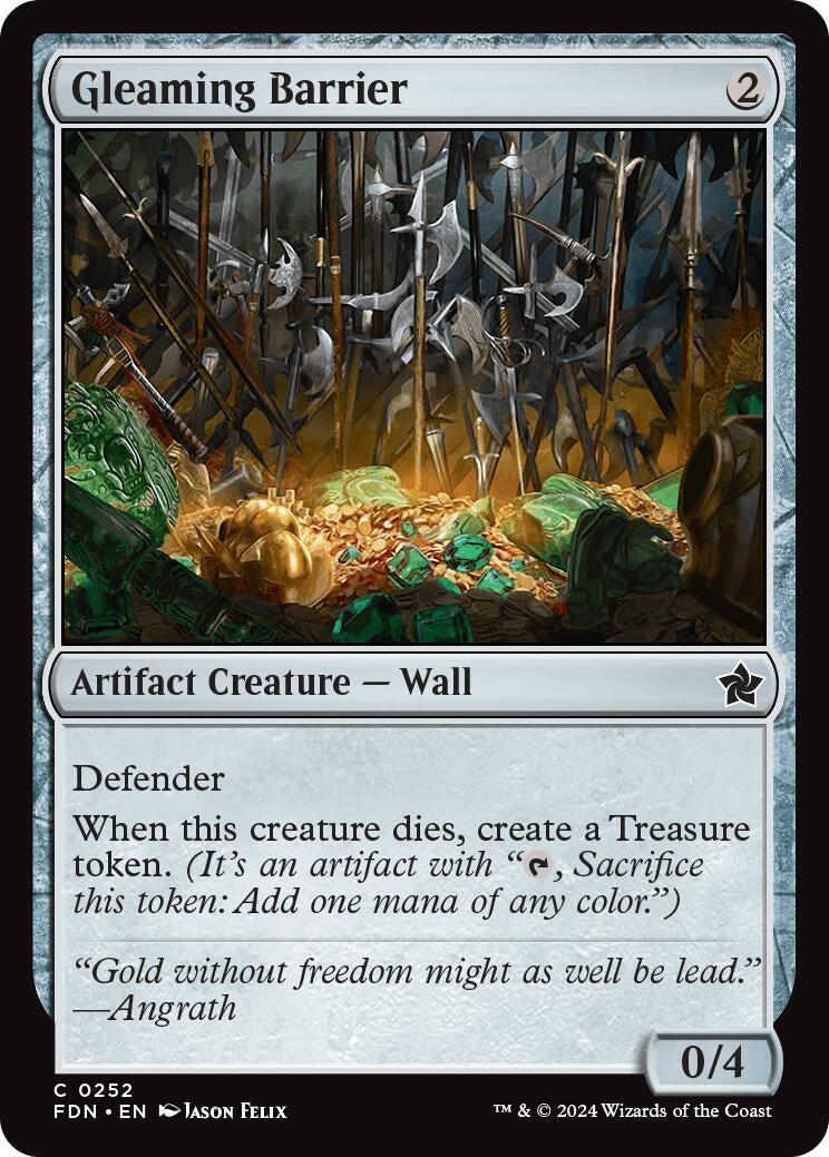 Image for Gleaming Barrier (252) [Foundations] - Magic: The Gathering