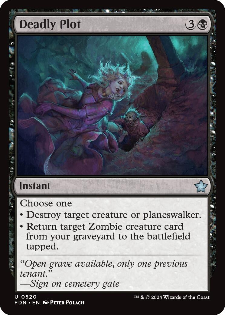 Image for Deadly Plot (520) [Foundations] - Magic: The Gathering