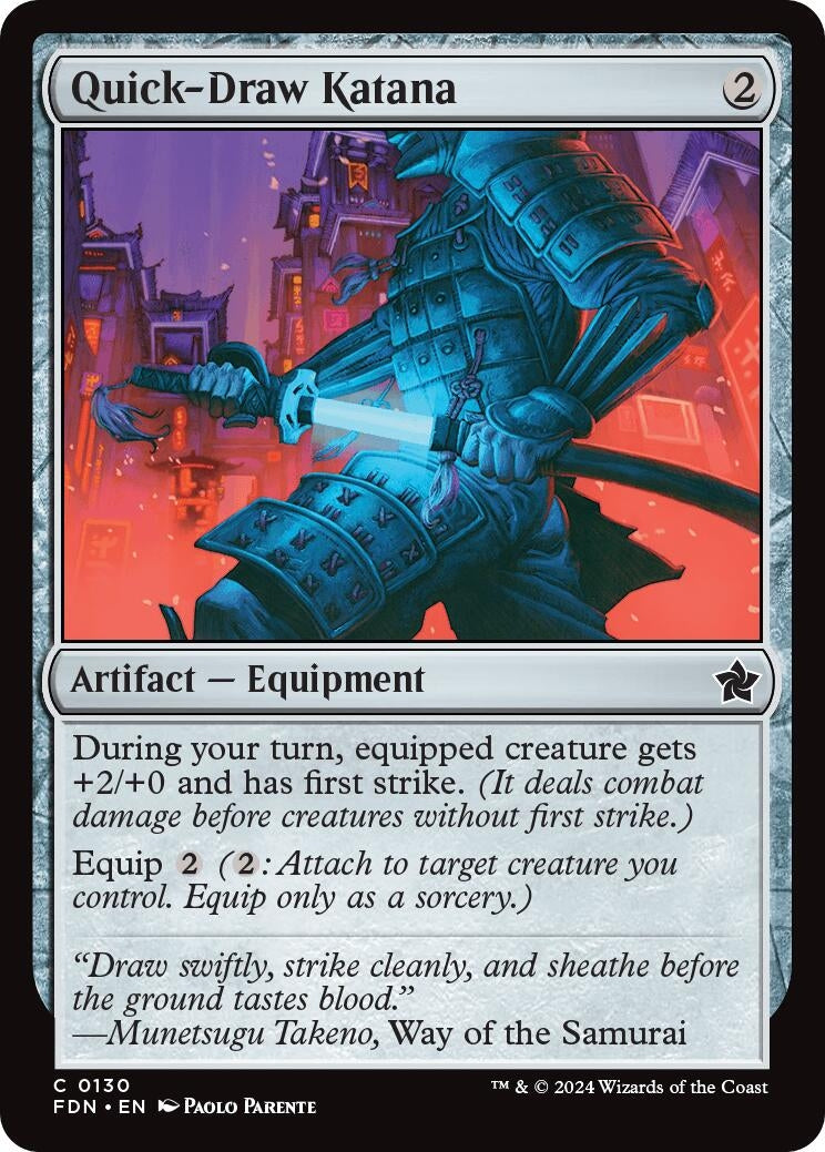 Image for Quick-Draw Katana (130) [Foundations] - Magic: The Gathering