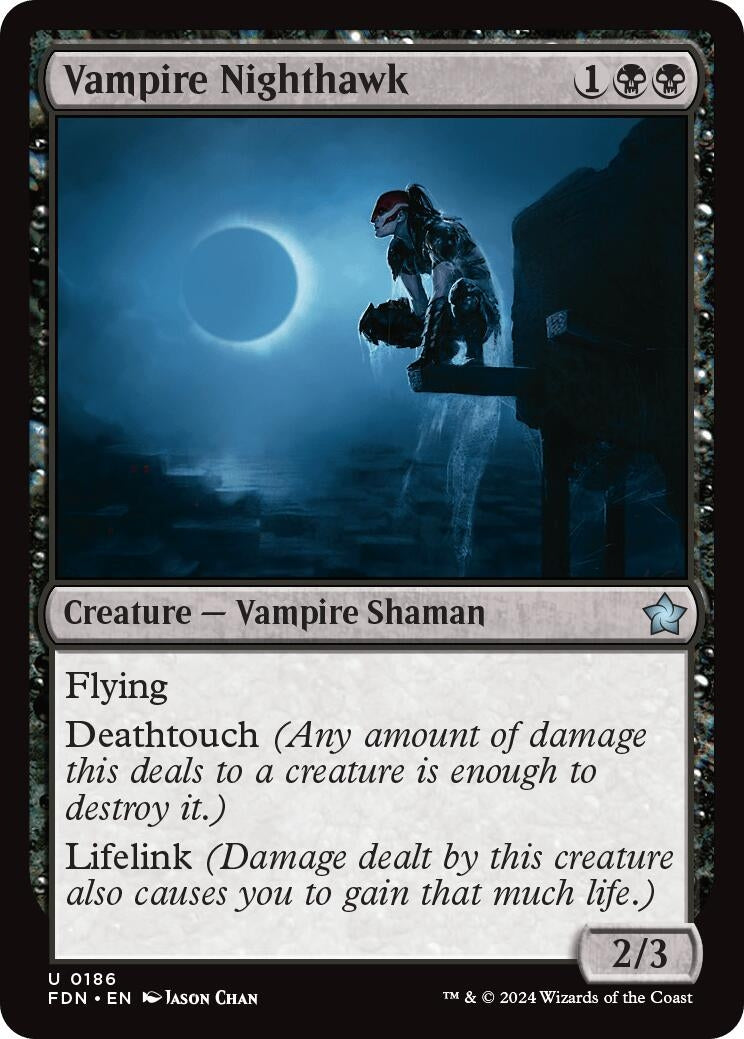 Image for Vampire Nighthawk (186) [Foundations] - Magic: The Gathering