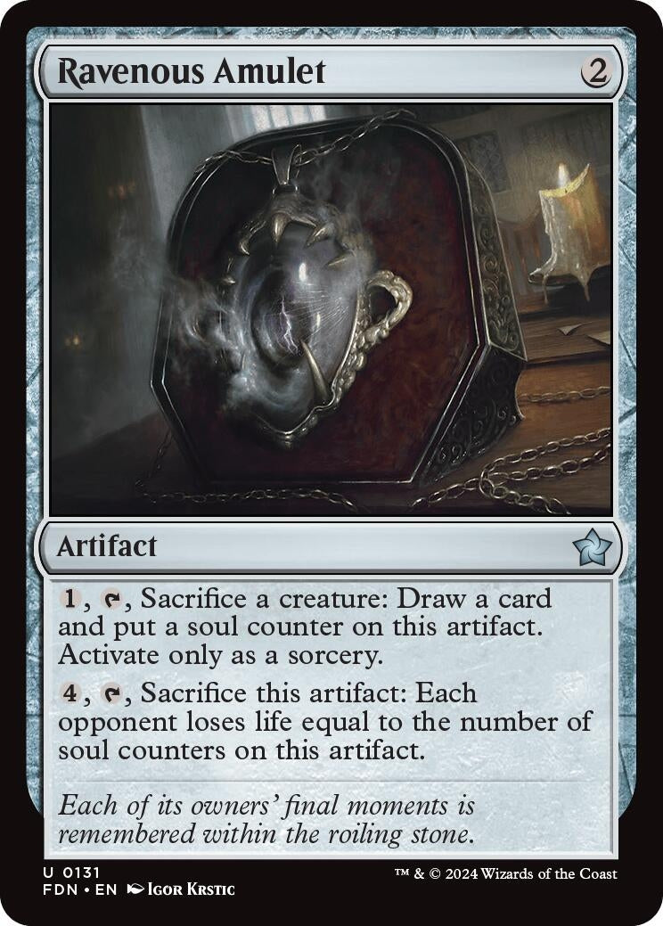 Image for Ravenous Amulet (131) [Foundations] - Magic: The Gathering