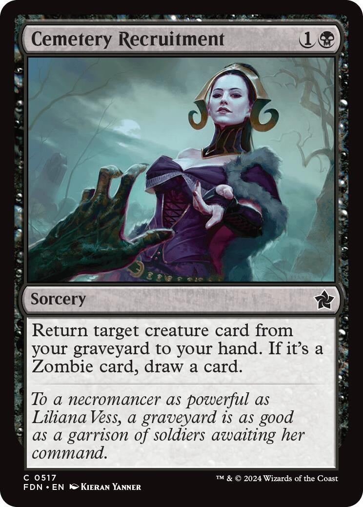 Image for Cemetery Recruitment (517) [Foundations] - Magic: The Gathering