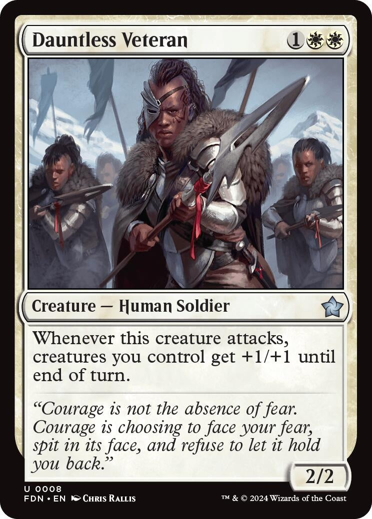 Image for Dauntless Veteran (8) [Foundations] - Magic: The Gathering