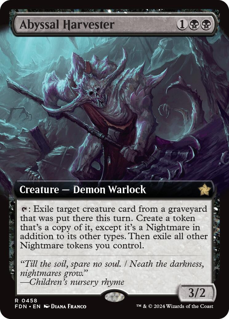 Image for Abyssal Harvester (Extended Art) (458) [Foundations] - Magic: The Gathering