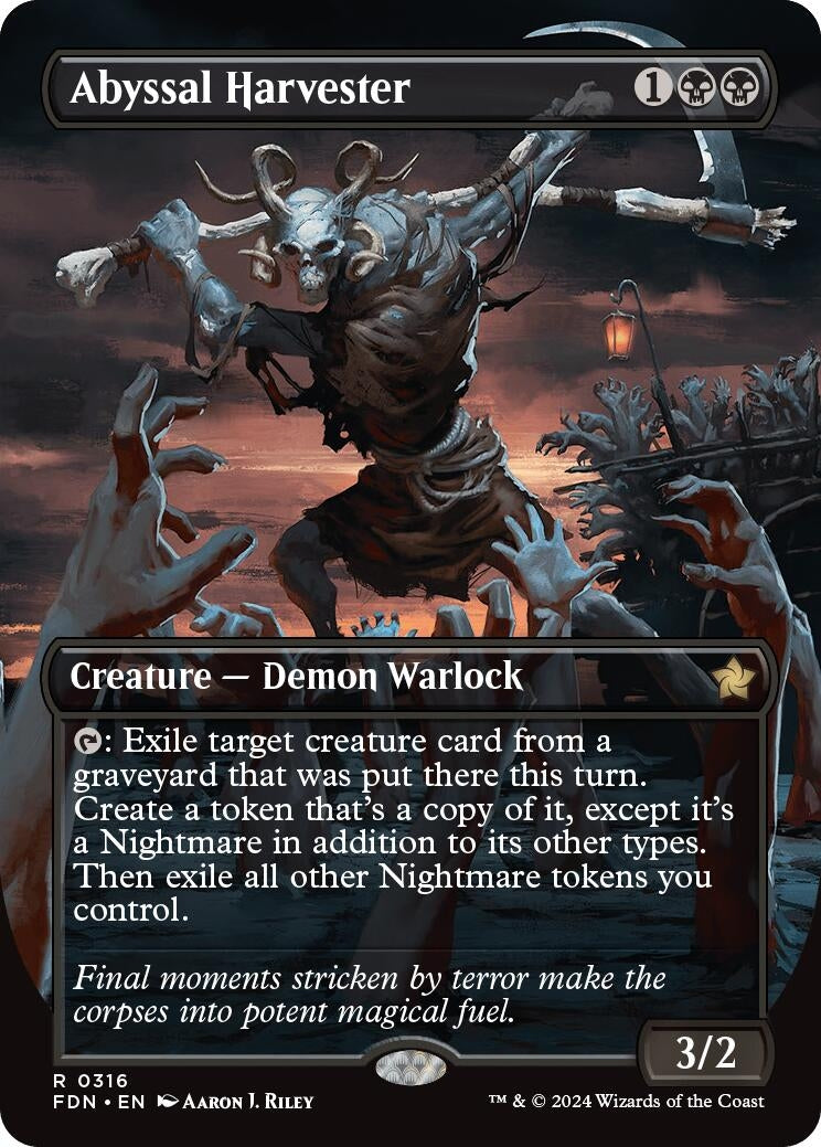 Image for Abyssal Harvester (Borderless) (316) [Foundations] - Magic: The Gathering