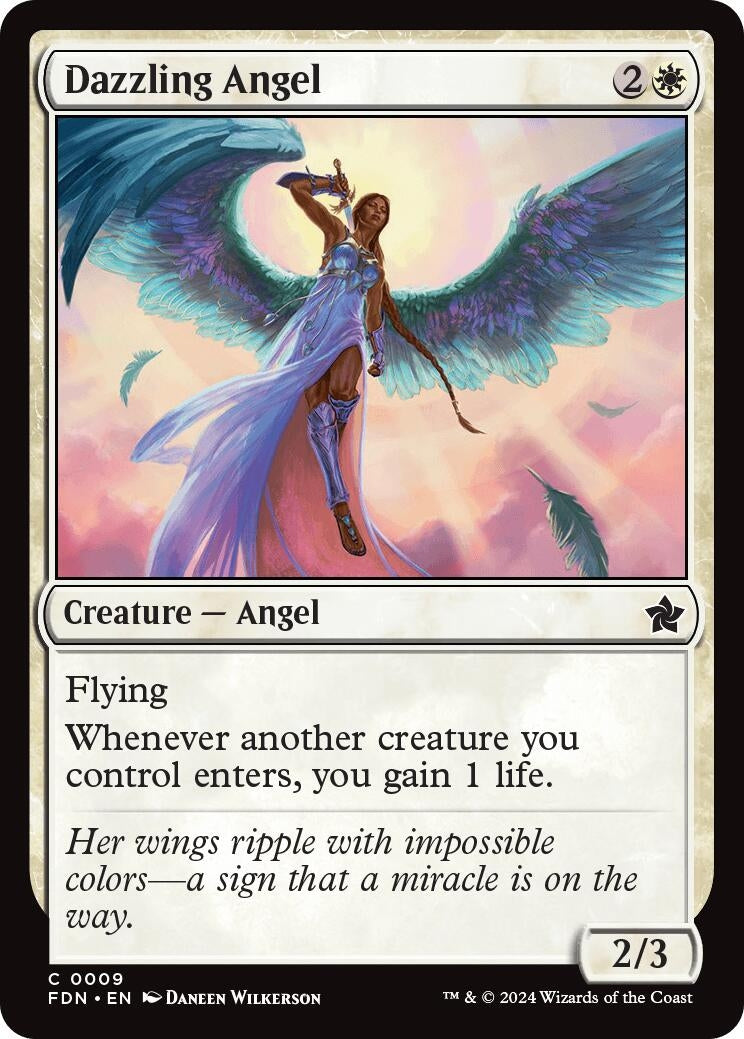 Image for Dazzling Angel (9) [Foundations] - Magic: The Gathering