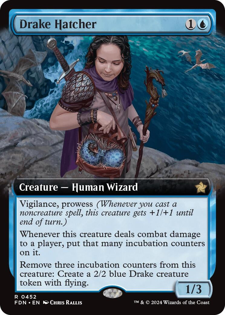 Image for Drake Hatcher (Extended Art) (452) [Foundations] - Magic: The Gathering