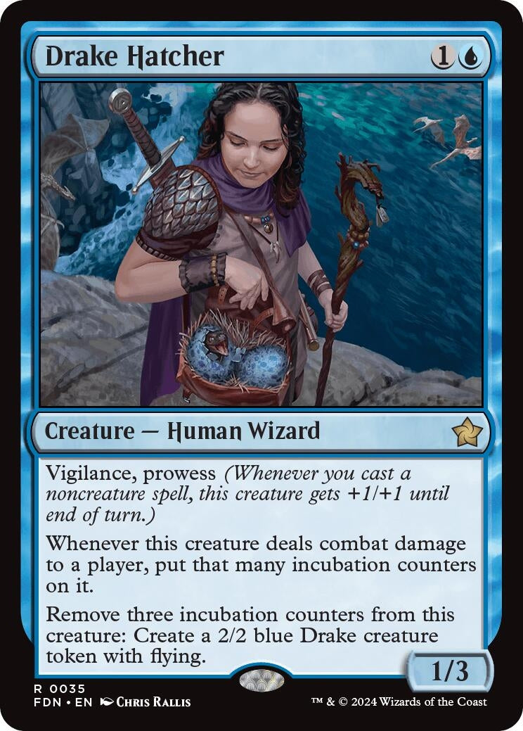 Image for Drake Hatcher (35) [Foundations] - Magic: The Gathering