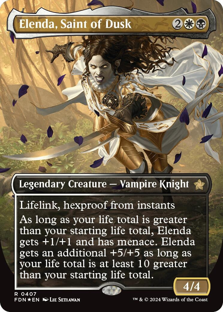 Image for Elenda, Saint of Dusk (Borderless) (Mana Foil) (407) [Foundations] - Magic: The Gathering