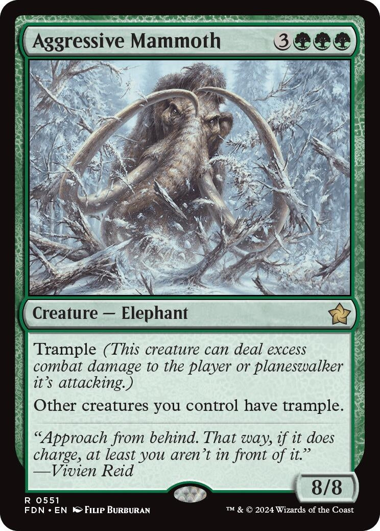 Image for Aggressive Mammoth (551) [Foundations] - Magic: The Gathering