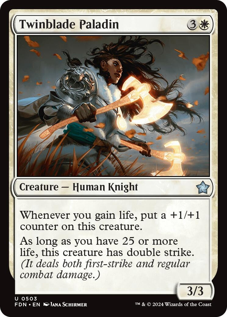 Image for Twinblade Paladin (503) [Foundations] - Magic: The Gathering