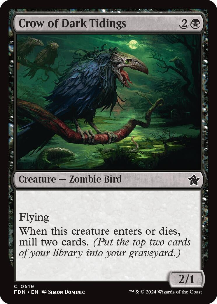 Image for Crow of Dark Tidings (519) [Foundations] - Magic: The Gathering