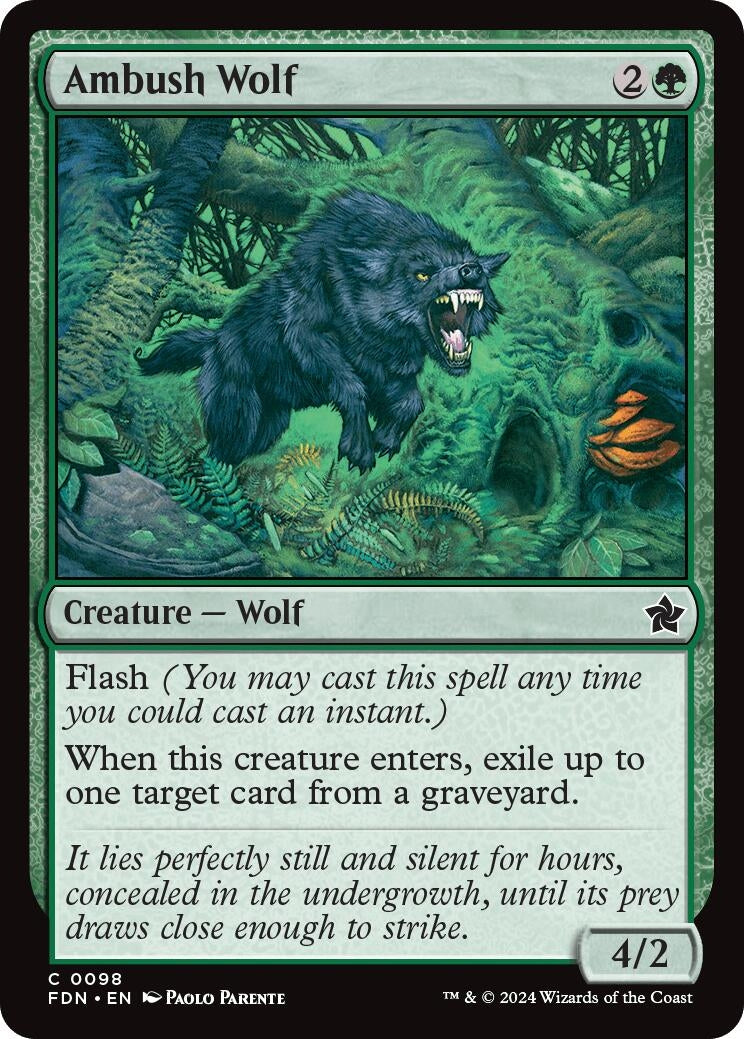 Image for Ambush Wolf (98) [Foundations] - Magic: The Gathering