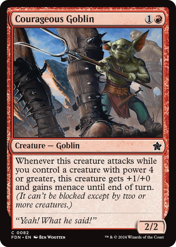 Image for Courageous Goblin (82) [Foundations] - Magic: The Gathering