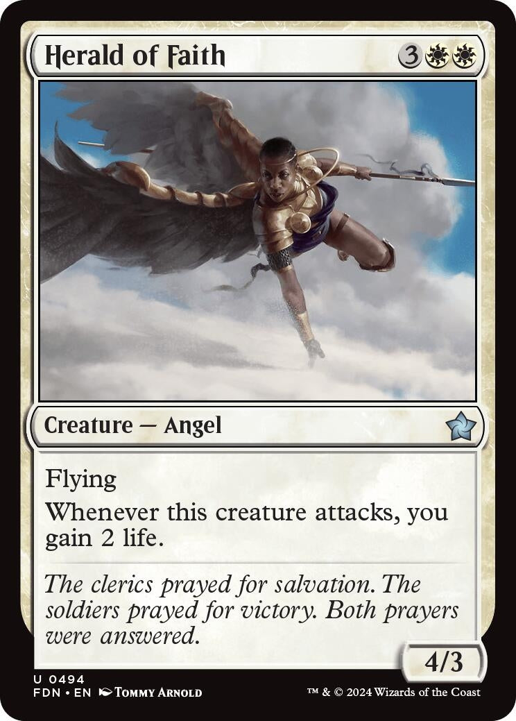 Image for Herald of Faith (494) [Foundations] - Magic: The Gathering