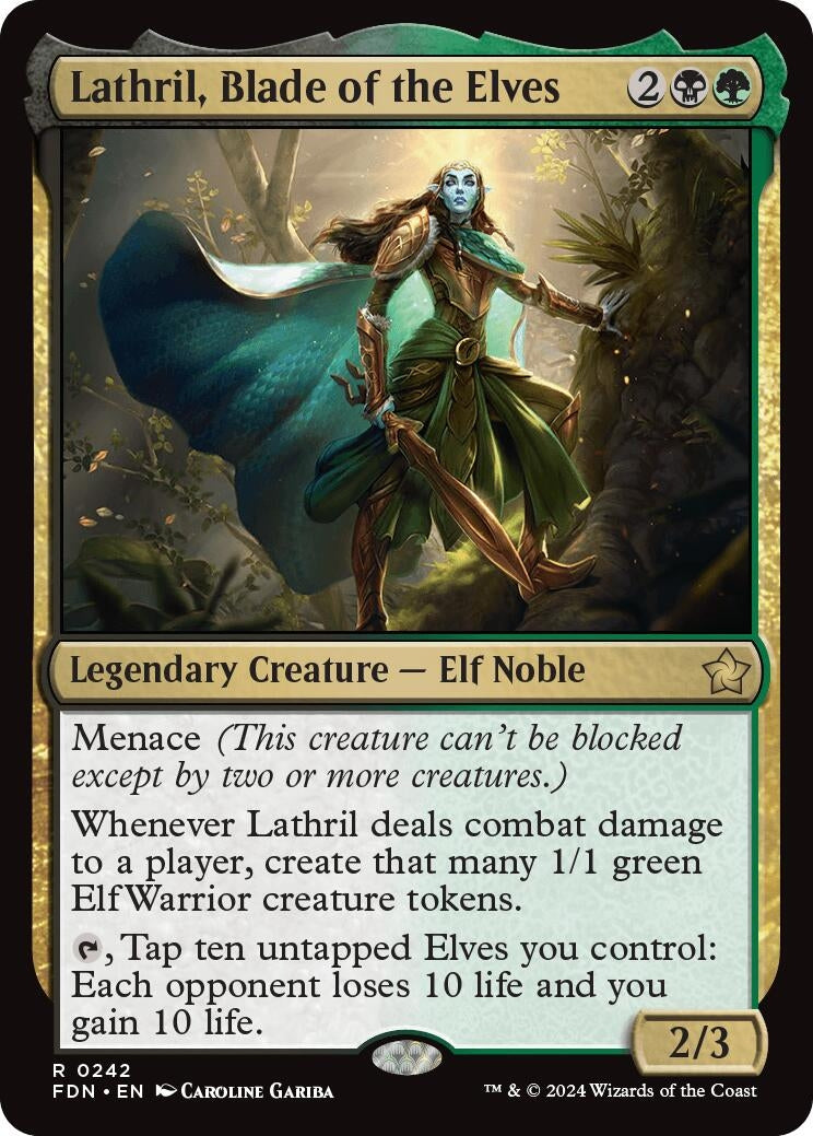 Image for Lathril, Blade of the Elves (242) [Foundations] - Magic: The Gathering
