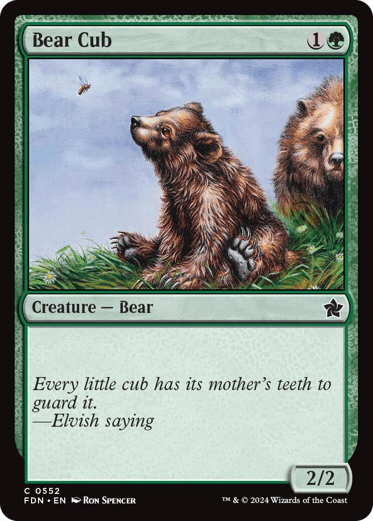 Image for Bear Cub (552) [Foundations] - Magic: The Gathering