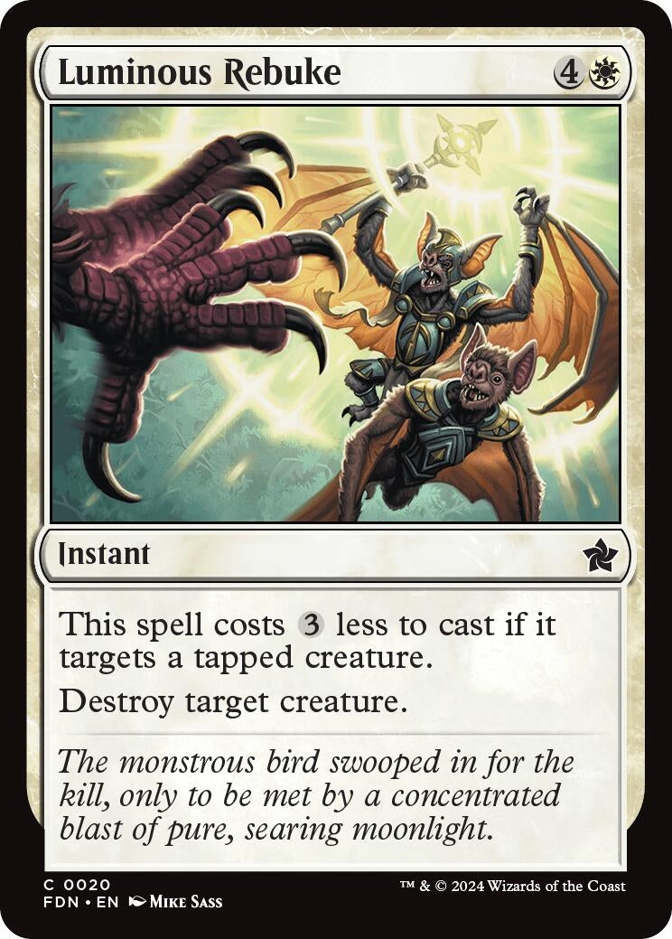 Image for Luminous Rebuke (20) [Foundations] - Magic: The Gathering