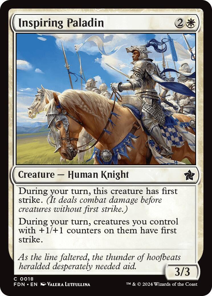 Image for Inspiring Paladin (18) [Foundations] - Magic: The Gathering