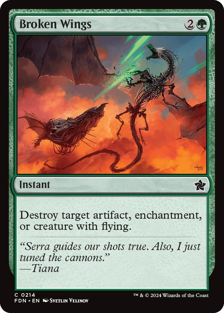 Image for Broken Wings (214) [Foundations] - Magic: The Gathering