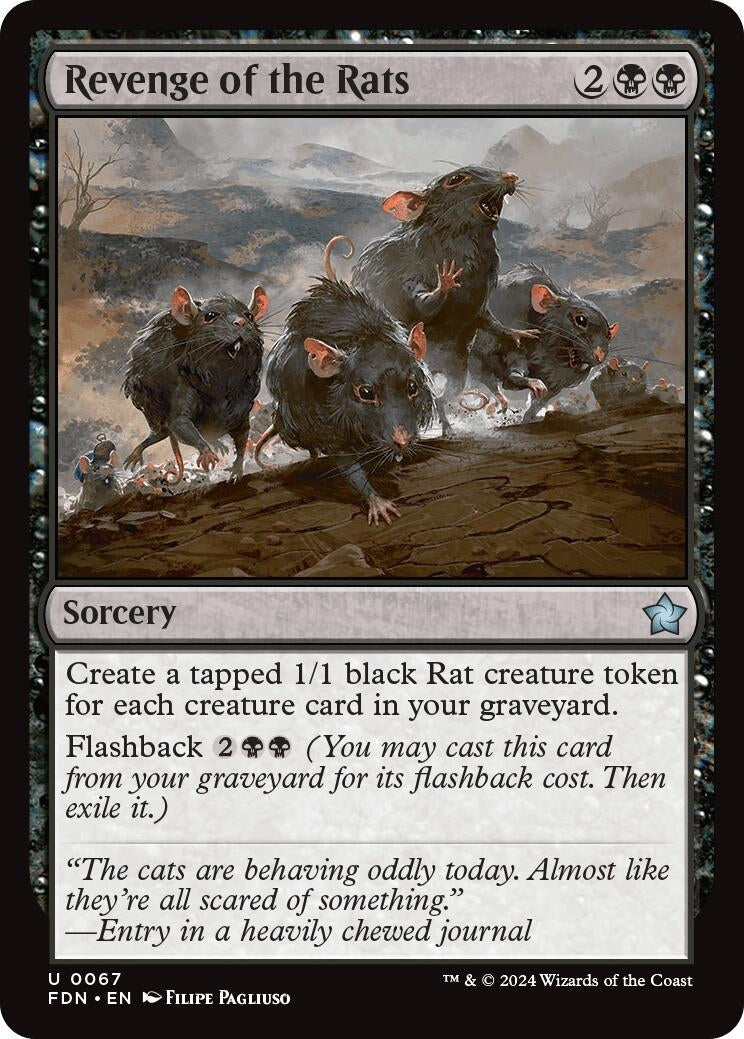Image for Revenge of the Rats (67) [Foundations] - Magic: The Gathering
