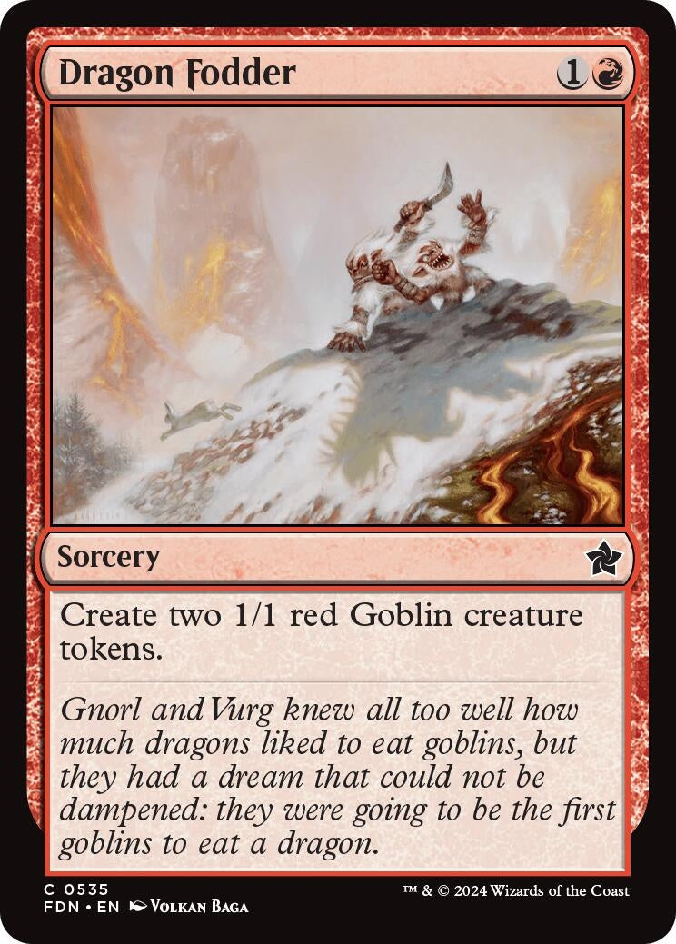 Image for Dragon Fodder (535) [Foundations] - Magic: The Gathering
