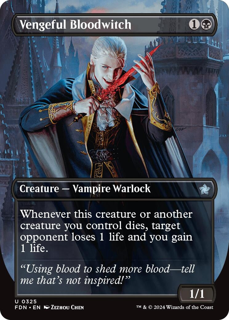 Image for Vengeful Bloodwitch (Borderless) (325) [Foundations] - Magic: The Gathering