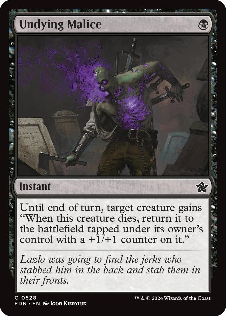 Image for Undying Malice (528) [Foundations] - Magic: The Gathering