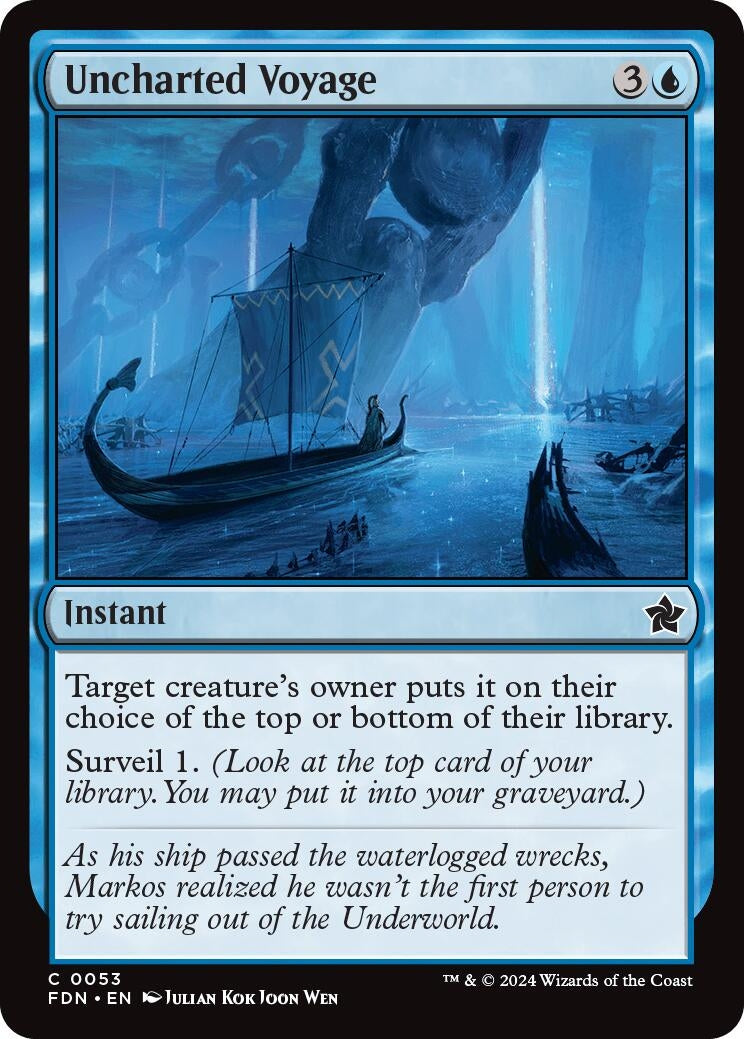 Image for Uncharted Voyage (53) [Foundations] - Magic: The Gathering
