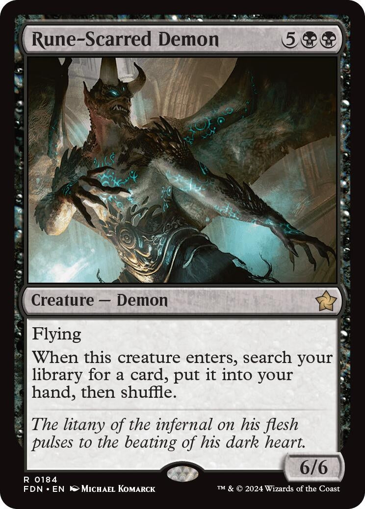 Image for Rune-Scarred Demon (184) [Foundations] - Magic: The Gathering