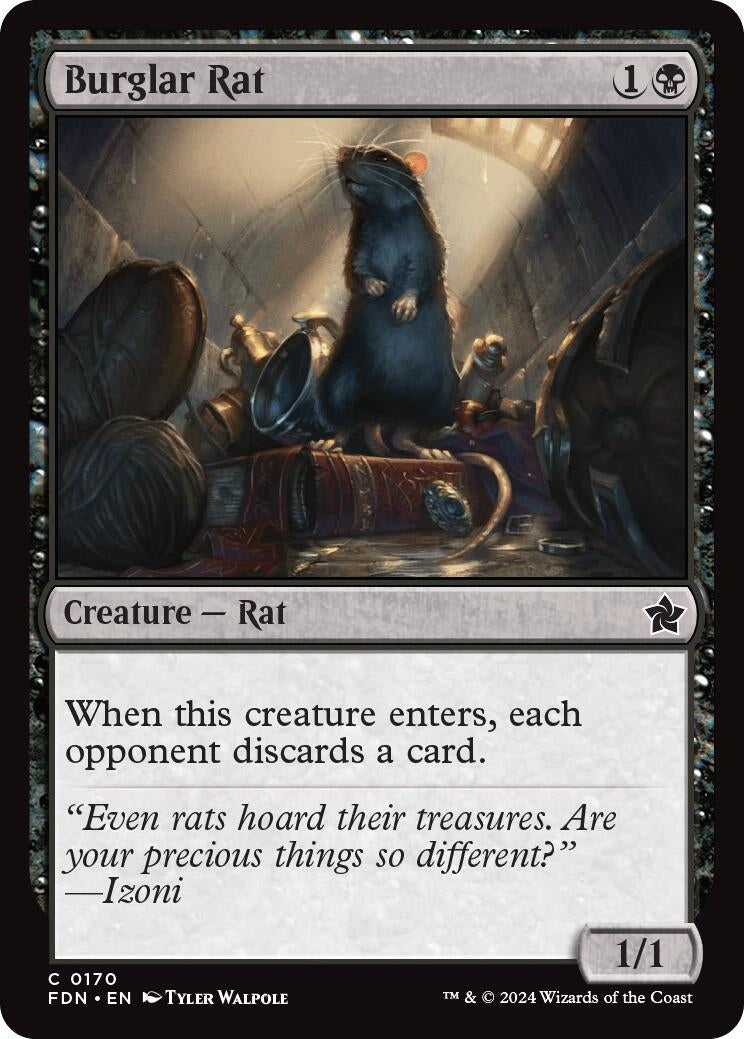 Image for Burglar Rat (170) [Foundations] - Magic: The Gathering