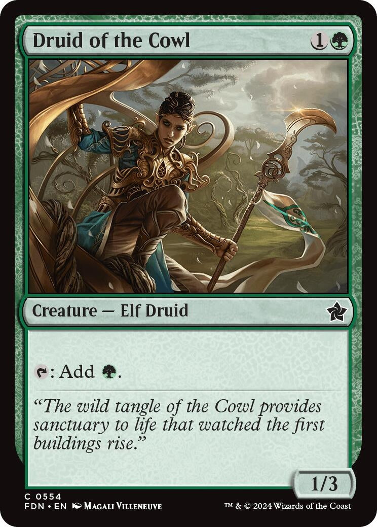 Image for Druid of the Cowl (554) [Foundations] - Magic: The Gathering