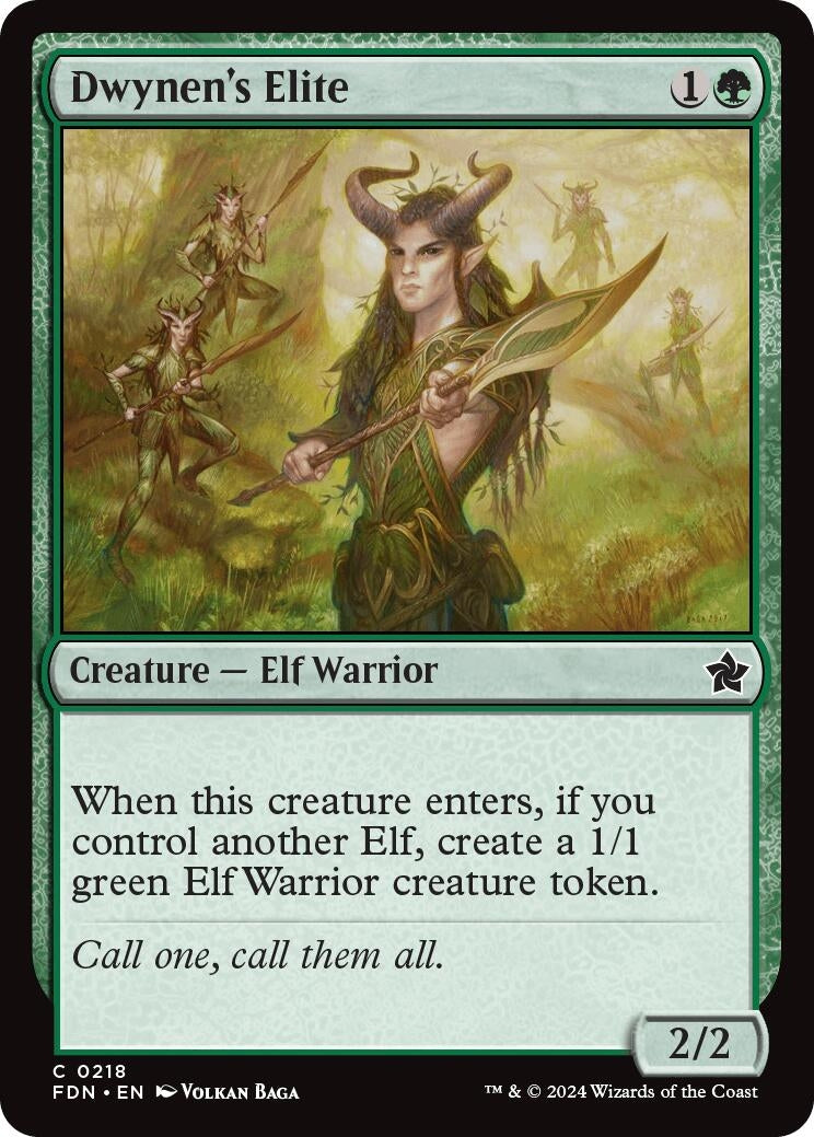 Image for Dwynen's Elite (218) [Foundations] - Magic: The Gathering