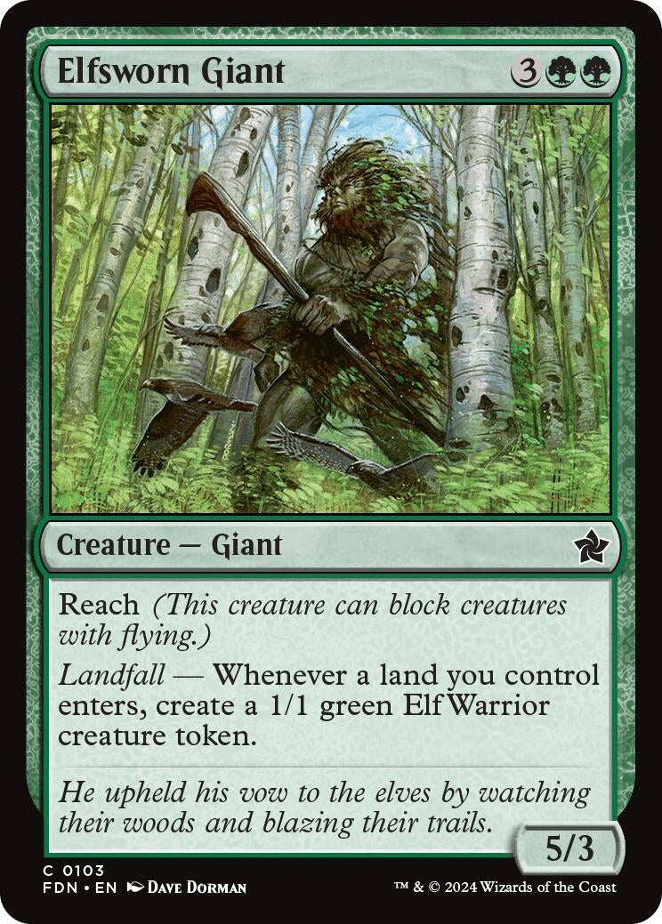 Image for Elfsworn Giant (103) [Foundations] - Magic: The Gathering