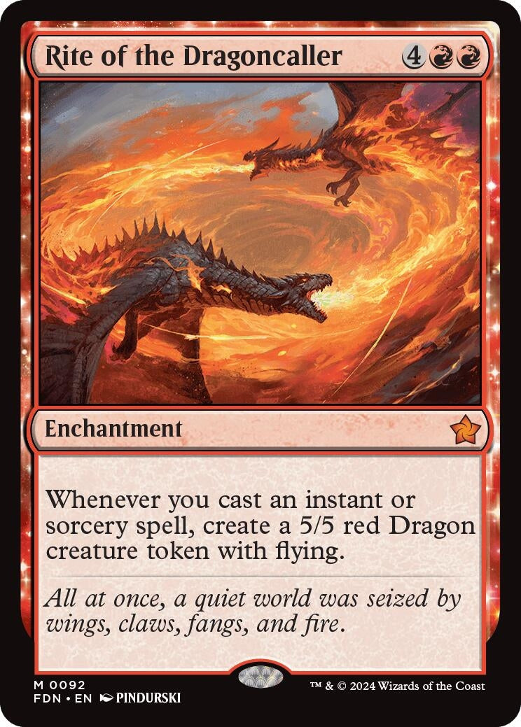 Image for Rite of the Dragoncaller (92) [Foundations] - Magic: The Gathering