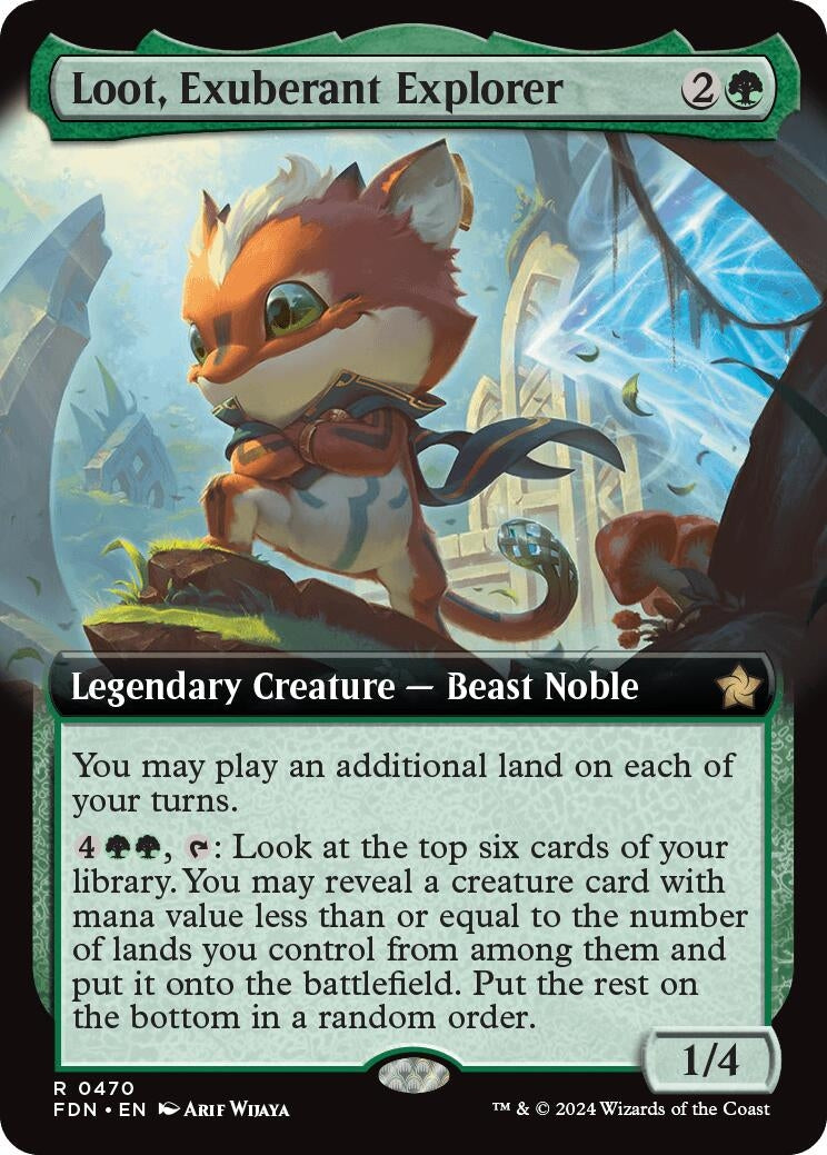 Image for Loot, Exuberant Explorer (Extended Art) (470) [Foundations] - Magic: The Gathering