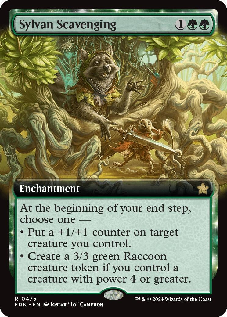 Image for Sylvan Scavenging (Extended Art) (475) [Foundations] - Magic: The Gathering