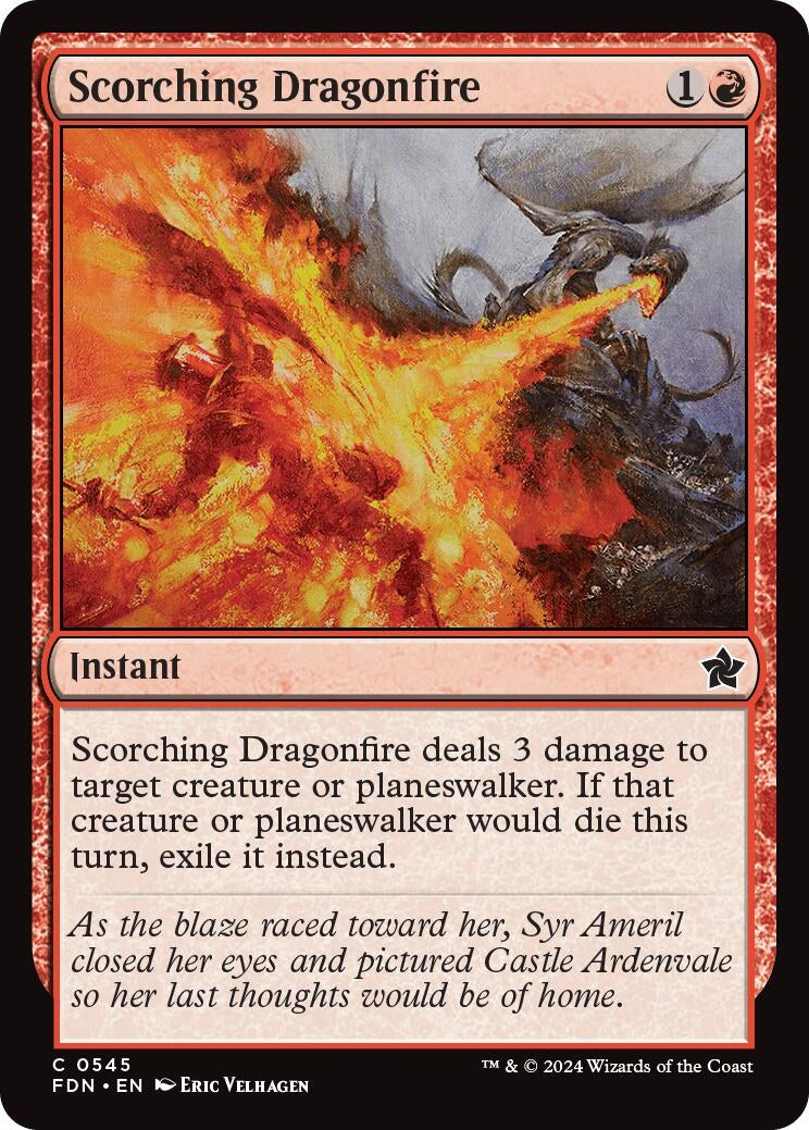Image for Scorching Dragonfire (545) [Foundations] - Magic: The Gathering