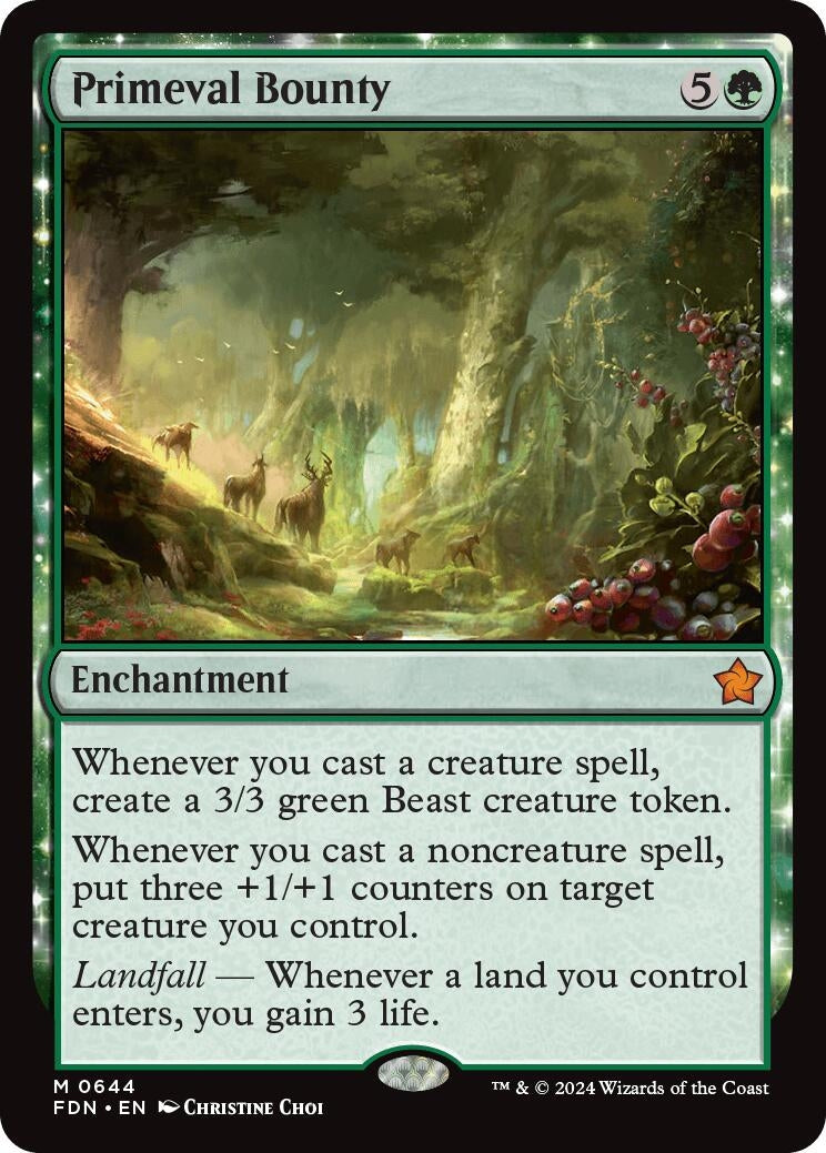 Image for Primeval Bounty (644) [Foundations] - Magic: The Gathering