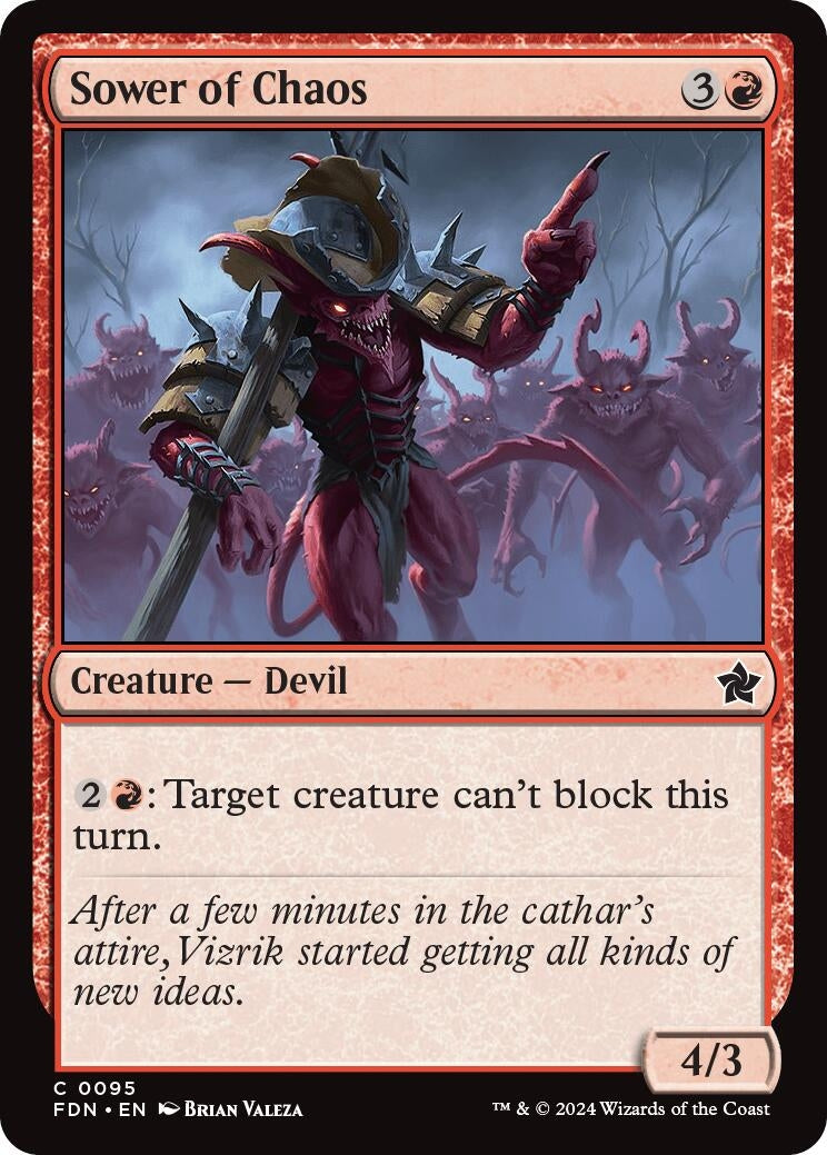 Image for Sower of Chaos (95) [Foundations] - Magic: The Gathering