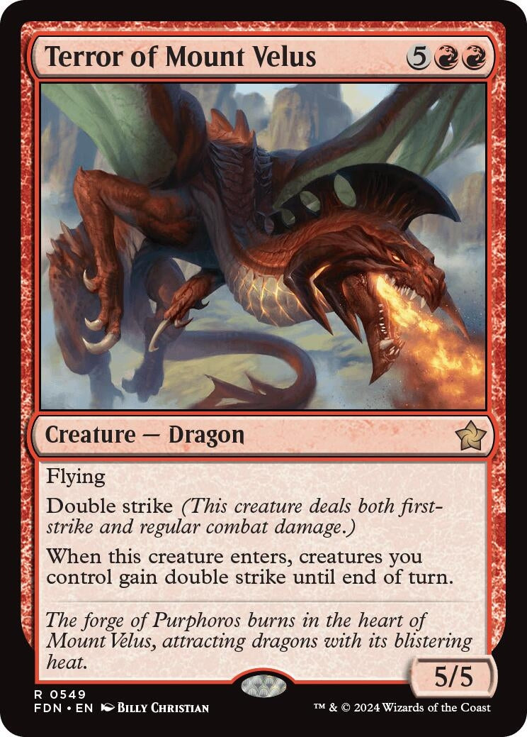 Image for Terror of Mount Velus (549) [Foundations] - Magic: The Gathering